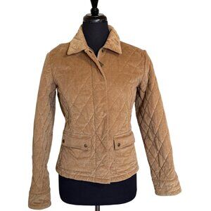 Eddie Bauer Tan Corduroy Full-Zip Barn Jacket w/Snap Overlay Women's Size S